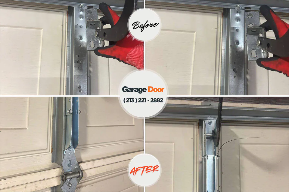 Before and after: garage door repair Centennial, CO